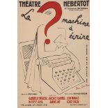 COCTEAU, Jean (1889-1963) - LA MACHINE A ECRIRE, THEATRE HEBERTOT lithographic poster in colours,
