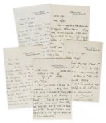 TREVES, FREDERICK - Five autograph letters signed addressed to Mr Taylor and mainly... Five