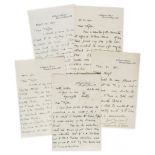TREVES, FREDERICK - Five autograph letters signed addressed to Mr Taylor and mainly... Five