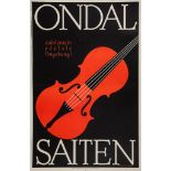 GRIESSLER, Franz (1897 - 1974) - ONDAL SAITEN lithographic poster in colours, 1931, printed by F.
