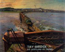 CUNEO, Terence (1907-1996) - TAY BRIDGE, British Railways lithographic poster in colours, printed by