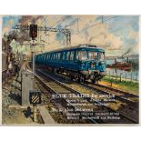 CUNEO, Terence - BLUE TRAINS, The Helensburgh Electric Railcar lithographic poster in colours,