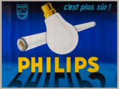MUCKENS, P - PHILIPS, c'est plus sur! lithographic poster in colours, printed by Maron