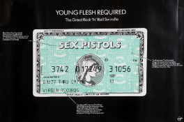 SEX PISTOLS - Original Virgin promotional 'Young Flesh Required' poster Original Virgin