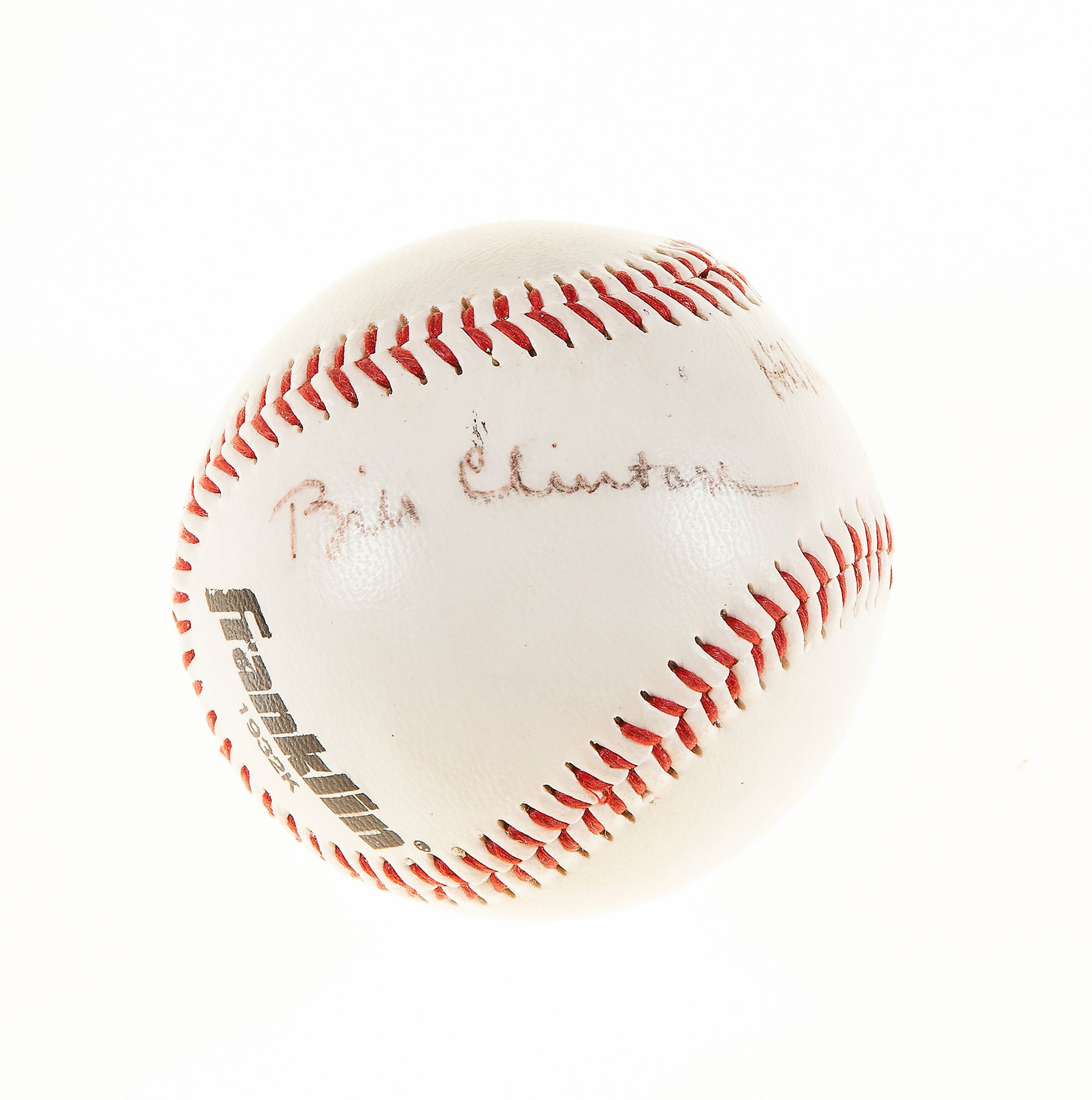 CLINTON, BILL AND HILLARY - Baseball signed by Bill Clinton and Hillary Rodham Clinton Baseball