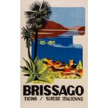 ANDEREGG, Sepp - BRISSAGO, Ticino / Suisse Italienne lithographic poster in colours, printed by