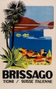 ANDEREGG, Sepp - BRISSAGO, Ticino / Suisse Italienne lithographic poster in colours, printed by