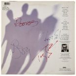 TIN MACHINE - 12" vinyl copy of the eponymous album, signed on reverse sleeve... 12" vinyl copy of