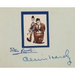 AUTOGRAPH ALBUM INCL LAUREL & HARDY - Autograph album with signatures by Stan Laurel, Oliver Hardy