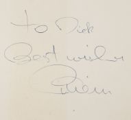 EPSTEIN, BRIAN - A CELLARFUL OF NOISE, signed and inscribed "To Dick, Best Wishes A CELLARFUL OF