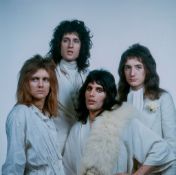 QUEEN - Rare colour photograph by Mick Rock of Brian May, Freddie Mercury Rare colour photograph