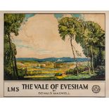 MAXWELL, Donald (1877-1936) - THE VALE OF EVESHAM, LMS lithographic poster in colours, printed