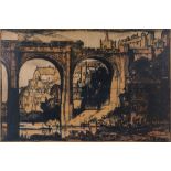 BRANGWYN, Frank William, Sir (1867-1956) - OVER THE NIDD lithographic in colours, backed on linen,