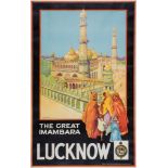 NEWSOME, D - LUCKNOW, The Great Imambara lithographic poster in colours, printed by Norbury, Natzio
