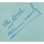 AUTOGRAPH ALBUMS - INCL. LAUREL & HARDY - Two autograph albums, different formats, the first