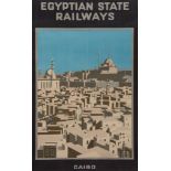 HOWARD, Norman - EGYPTIAN STATE RAILWAY, Cairo lithographic poster in colours, printed by Hill,