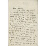 RUSKIN, JOHN - Autograph letter signed to Charles Kingsley Autograph letter signed ( J Ruskin ) to