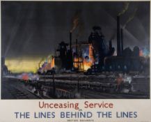 MASON, Frank H - UNCEASING SERVICE, British Railways lithographic poster in colours, printed by