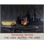 MASON, Frank H - UNCEASING SERVICE, British Railways lithographic poster in colours, printed by