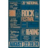 READING FESTIVAL - Original poster advertising the "20th National Jazz Original poster advertising