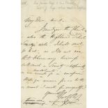 ROSS, JAMES - Autograph letter signed to his "dear uncle" Captain John Ross Autograph letter