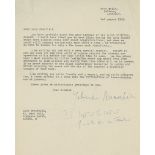 MENUHIN, YEHUDI - Collection of letters and notes to Lady Domini Crosfield by Yehudi... Collection