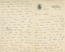 SOLOMON, RICHARD - Autograph letter signed to Robert Crawford Hawkins, stating "I don Autograph