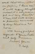 CARLYLE, THOMAS - Letter signed , written in the hand of Carlyle Letter signed ("T. Carlyle"),