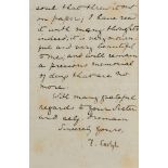 CARLYLE, THOMAS - Letter signed , written in the hand of Carlyle Letter signed ("T. Carlyle"),