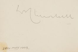 AUTOGRAPH ALBUM INCL. WINSTON CHURCHILL - Autograph album including the signatures of Winston