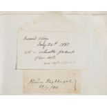AUTOGRAPH COLLECTION - INCL. FLORENCE NIGHTINGALE - Autograph album with pasted clipped signatures