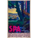 BERCHMAN, Emile (1867-1947) - SPA, La perle des Ardennes Belges lithographic poster in colours,