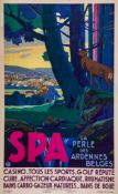 BERCHMAN, Emile (1867-1947) - SPA, La perle des Ardennes Belges lithographic poster in colours,