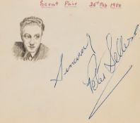AUTOGRAPH ALBUM - INCL. PETER SELLERS - Autograph album with signatures of prominent actors