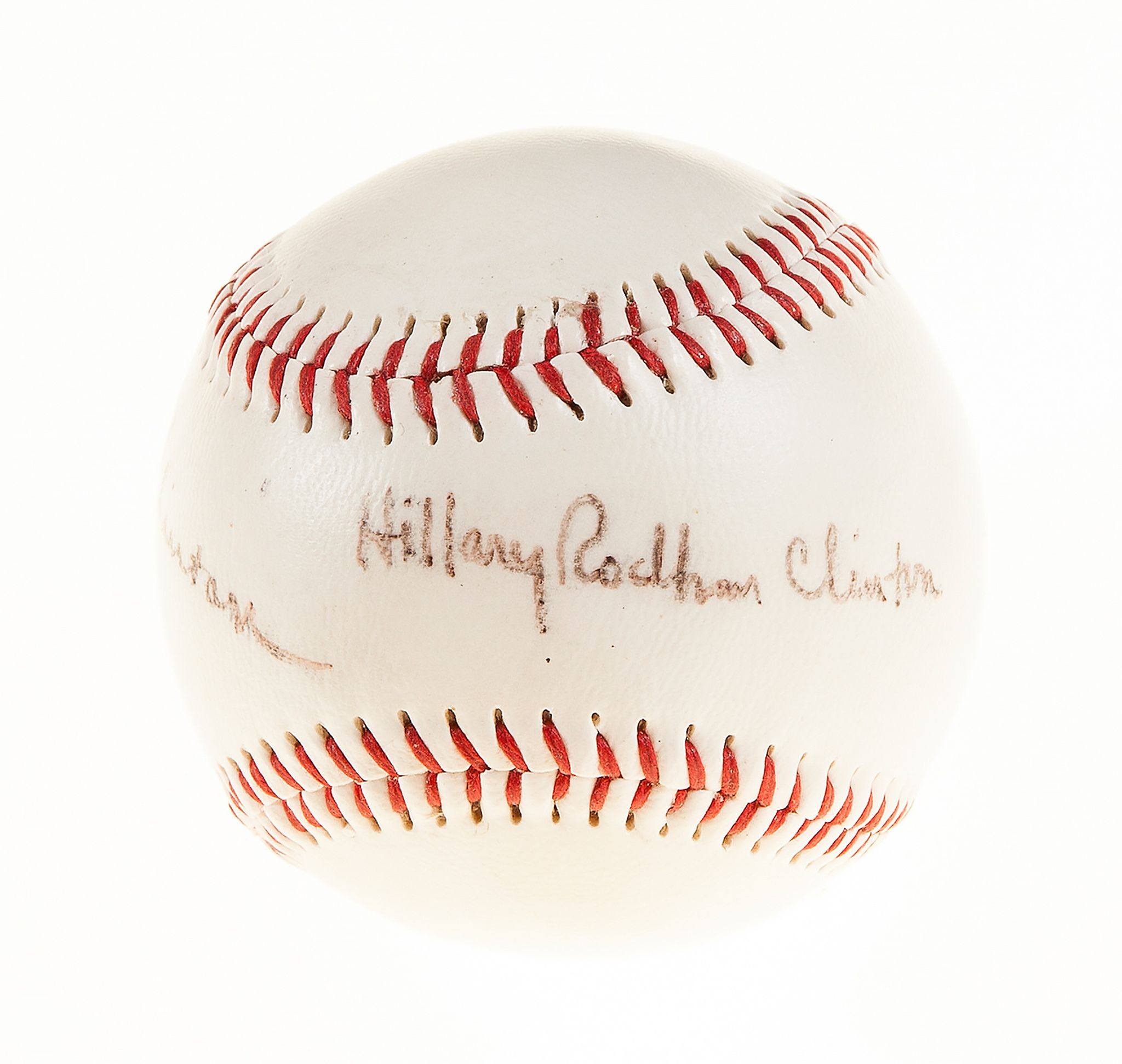 CLINTON, BILL AND HILLARY - Baseball signed by Bill Clinton and Hillary Rodham Clinton Baseball - Image 2 of 2