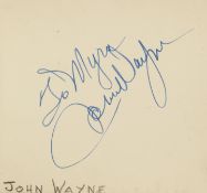 AUTOGRAPH ALBUM - INCL. JOHN WAYNE - Autograph album with signatures of American and British