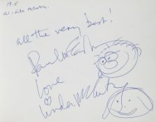 AUTOGRAPH ALBUM - INCL. PAUL MCCARTNEY - Autograph album with signatures of musicians, actors and