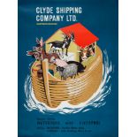 PATERSON - CLYDE SHIPPING COMPANY Ltd. lithographic poster in colours, printed by McCorquodale  &