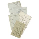 ARTISTS & ARCHITECTS - LATE 19TH CENTURY - Group of autograph letters and cards signed by