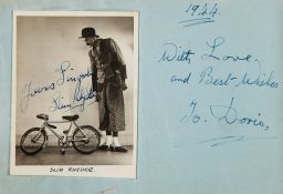 AUTOGRAPH ALBUM - ENTERTAINERS, c. 1940s - Autograph album with signatures of entertainers Autograph