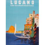 BUZZI, Daniele (1890-1974) - LUGANO, Southern Switzerland lithographic poster in colours, 1952,