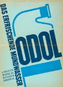 ANONYMOUS - ODOL, Das Erfrischende Mundwasser lithographic poster in colours, c.1930,  cond A-,
