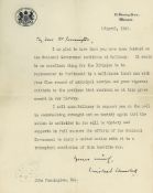 CHURCHILL, WINSTON - Typed letter signed to John Pennington regarding Mr Typed letter signed (