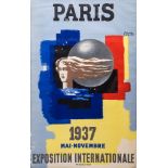 COLIN, Paul - PARIS, 1937, EXPOSITION INTERNATIONALE lithographic poster in colours, 1937, printed