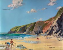 LEECK - PEMBROKESHIRE, British Rail lithographic poster in colours, 1961, printed by the Baynard