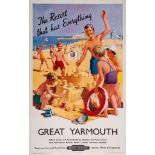 F ? W.M. - GREAT YARMOUTH, British Railways offset lithographic poster in colours, c.1957, printed