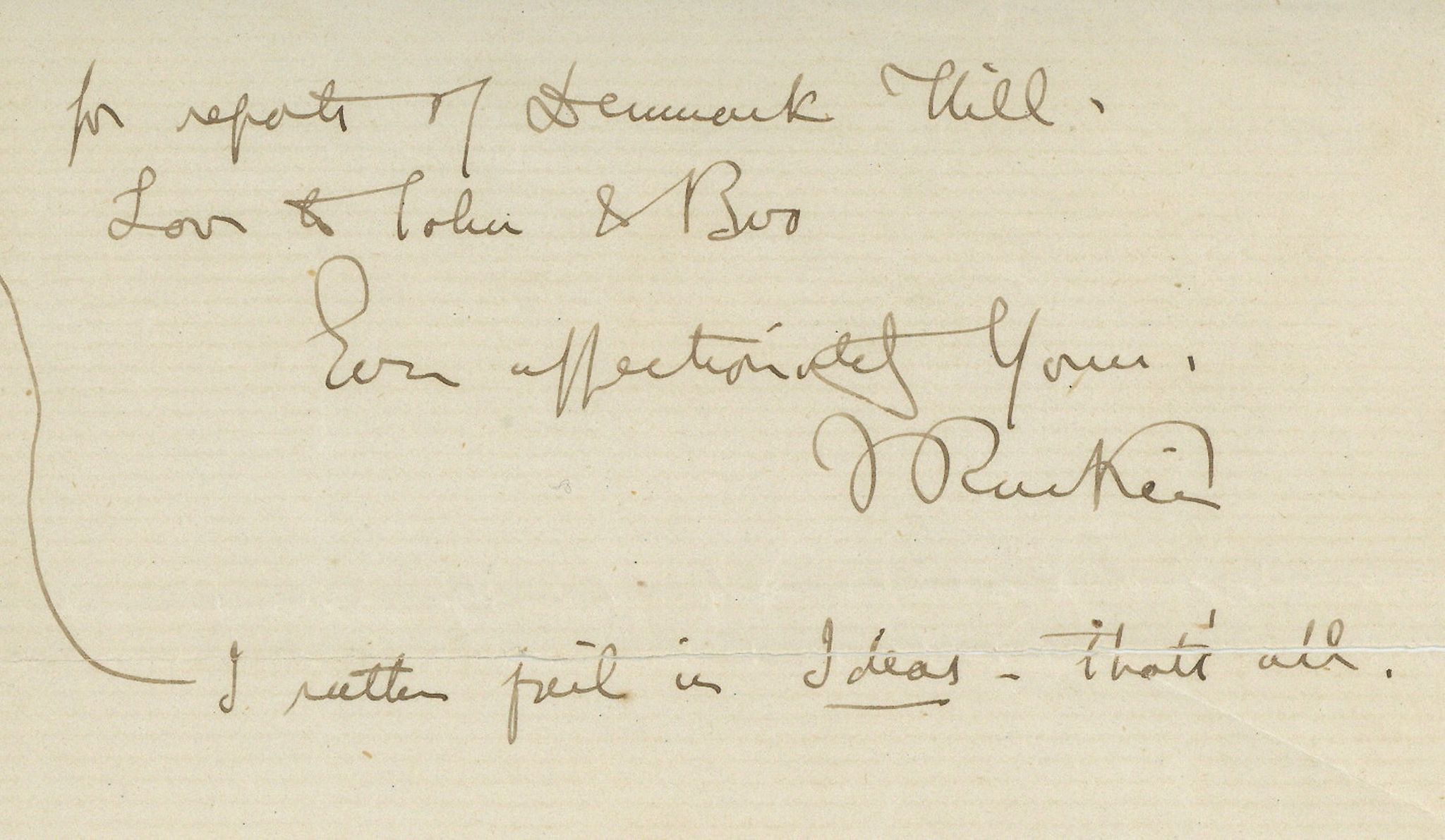 RUSKIN, JOHN - Autograph letter signed to his friend "Mrs Simon Autograph letter signed (" - Image 3 of 3
