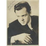 WELLES, ORSON - Photograph of Orson Welles, gelatin silver print Photograph of Orson Welles, gelatin