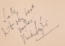 AUTOGRAPH ALBUM - INCL. PETER SELLERS - Autograph album with numerous signatures of actors,