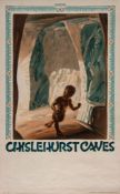 HERRICK, Frederick Charles - CHISLEHURST CAVES lithographic poster in colours, 1931, printed by
